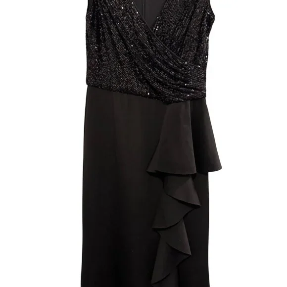 Jessica Howard Womens Black Sequin Gown Size 10 women dress - Picture 6 of 12